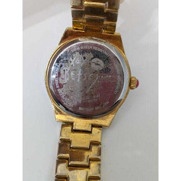 Betsey Johnson‎ Watch Women's BJ00190-44 Glitter Skull Bling Gems - Picture 4 of 7